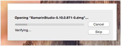 Verification of the Xamarin Studio package
